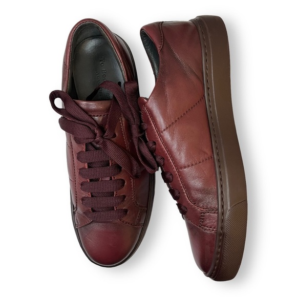 NWT To Boot NY Adam Derrick Colton Lace Up Leather Sneakers in Brandy Brown - Picture 2 of 11